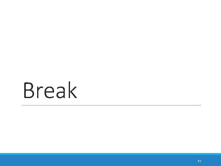 Break 62 