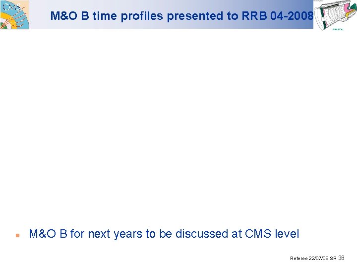 M&O B time profiles presented to RRB 04 -2008 n M&O B for next