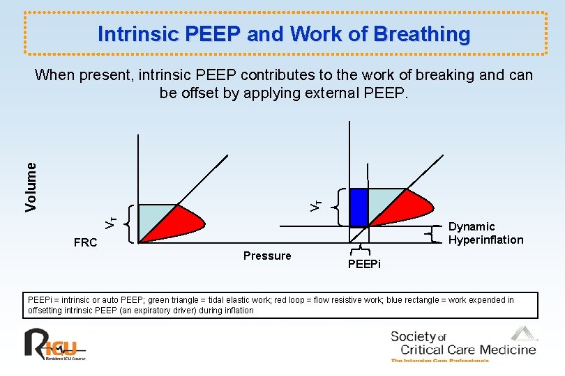 Intrinsic PEEP and Work of Breathing VT VT Volume When present, intrinsic PEEP contributes