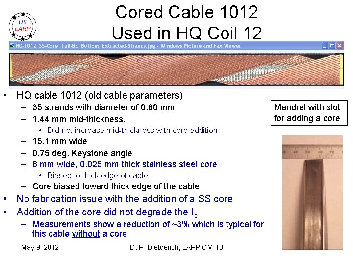 Cored Cable 1012 Used in HQ Coil 12 • HQ cable 1012 (old cable
