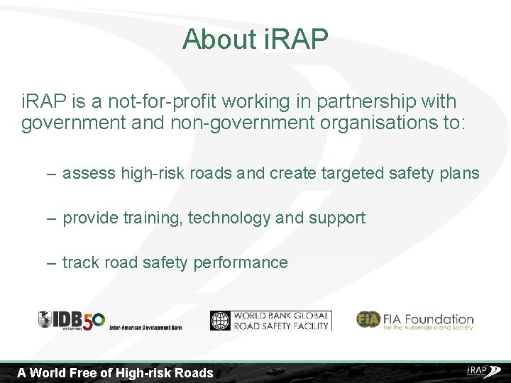 About i. RAP is a not-for-profit working in partnership with government and non-government organisations