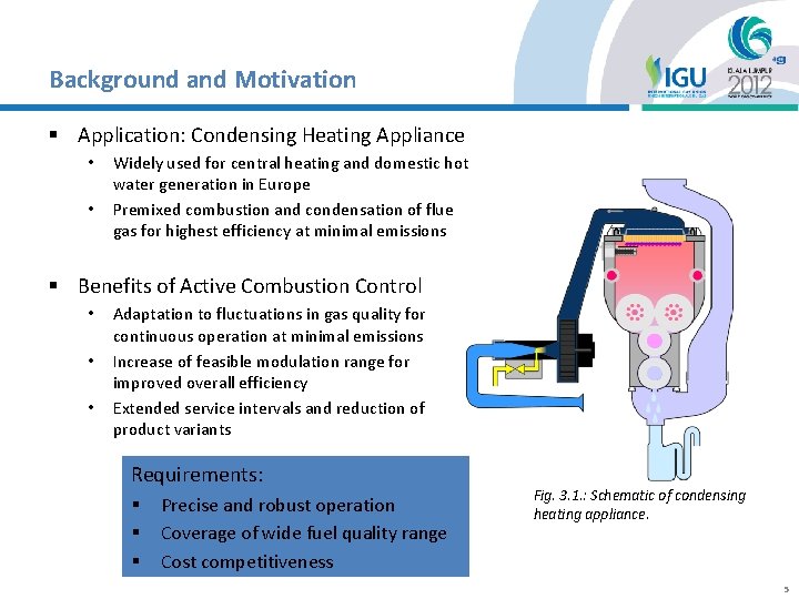 Background and Motivation § Application: Condensing Heating Appliance • • Widely used for central