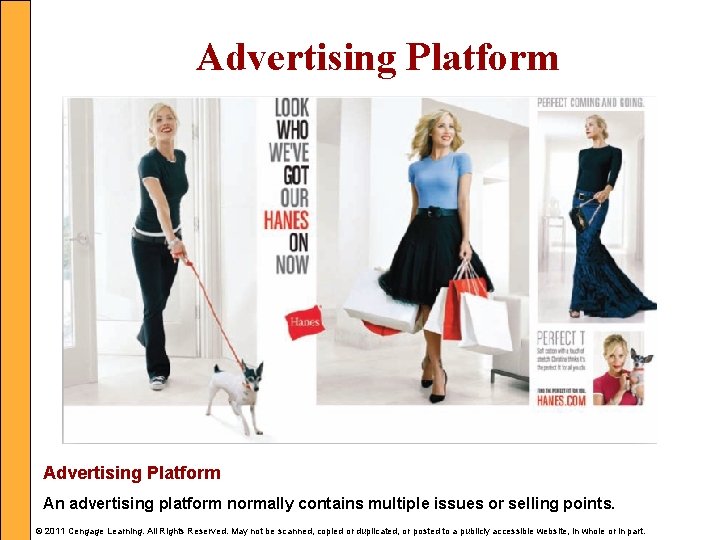 Advertising Platform An advertising platform normally contains multiple issues or selling points. © 2011