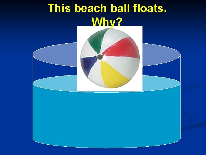 This beach ball floats. Why? 