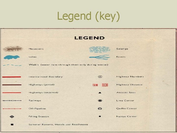 Legend (key) 