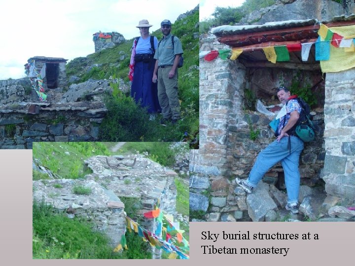 Sky burial structures at a Tibetan monastery 