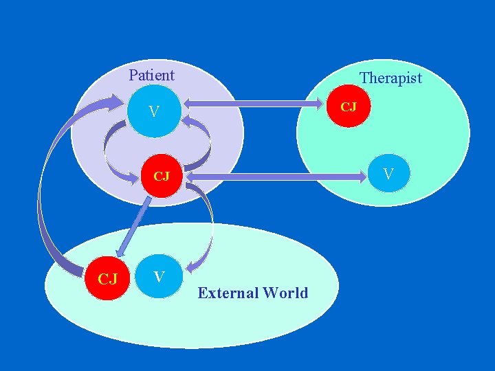 Patient Therapist CJ V V CJ CJ V External World 