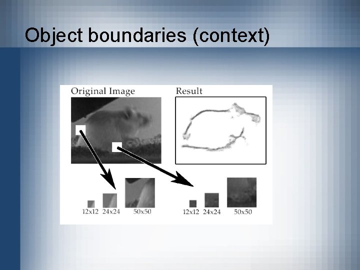 Object boundaries (context) 