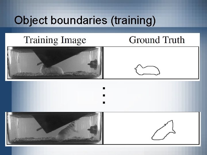 Object boundaries (training) … 