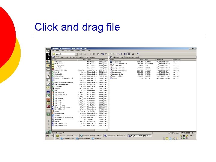 Click and drag file 