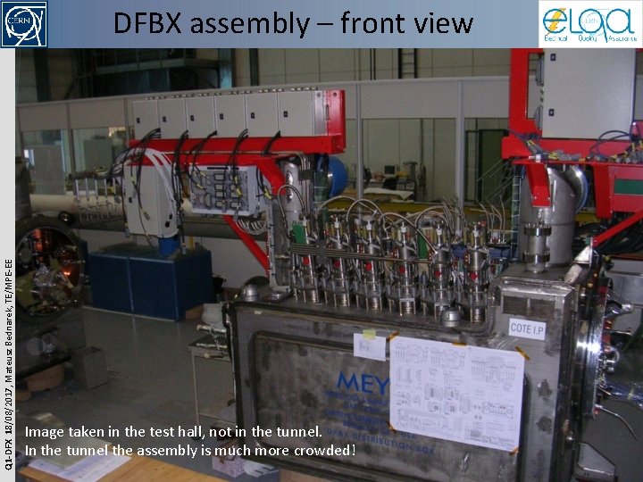 Q 1 -DFX 18/08/2017, Mateusz Bednarek, TE/MPE-EE DFBX assembly – front view Image taken
