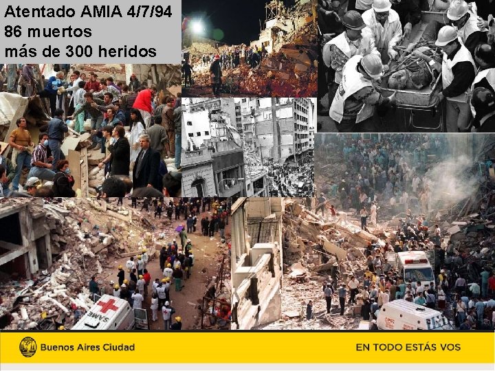 Atentado AMIA 4/7/94 86 muertos más de 300 heridos Salud 