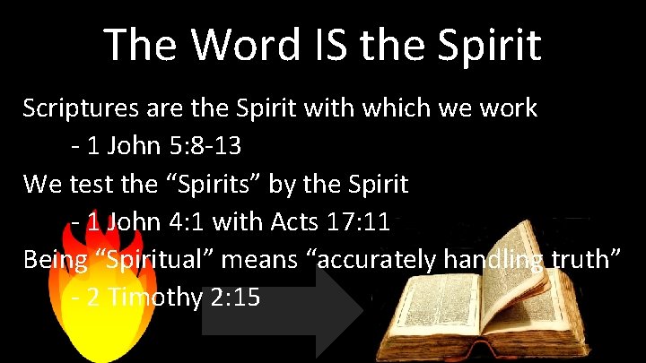 The Word IS the Spirit Scriptures are the Spirit with which we work -