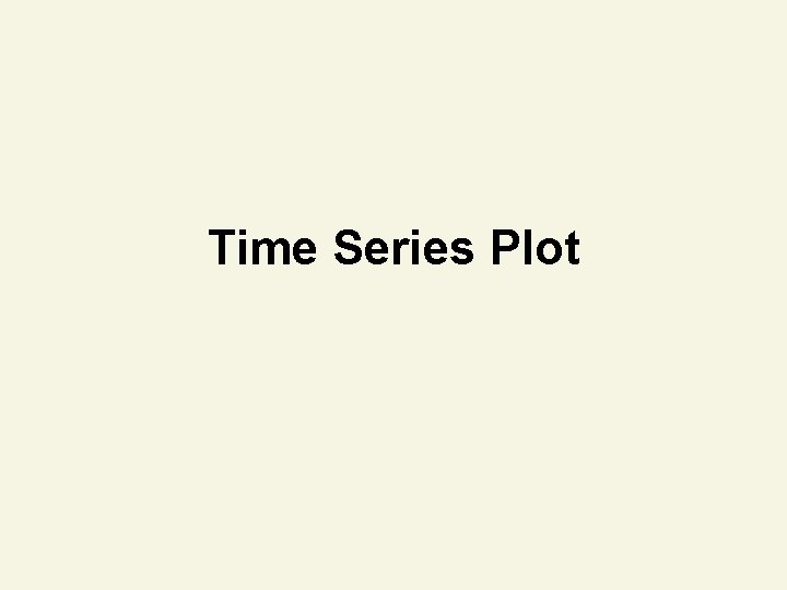 Time Series Plot 