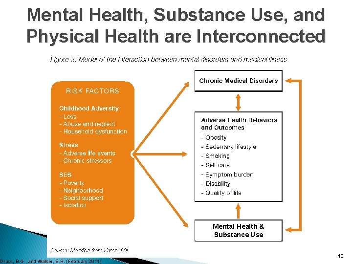 Mental Health, Substance Use, and Physical Health are Interconnected Druss, B. G. , and