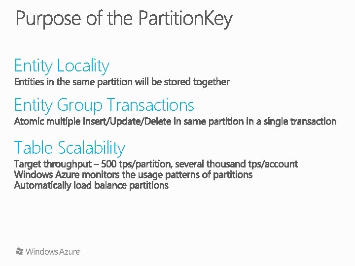 Entity Locality Entity Group Transactions Table Scalability 