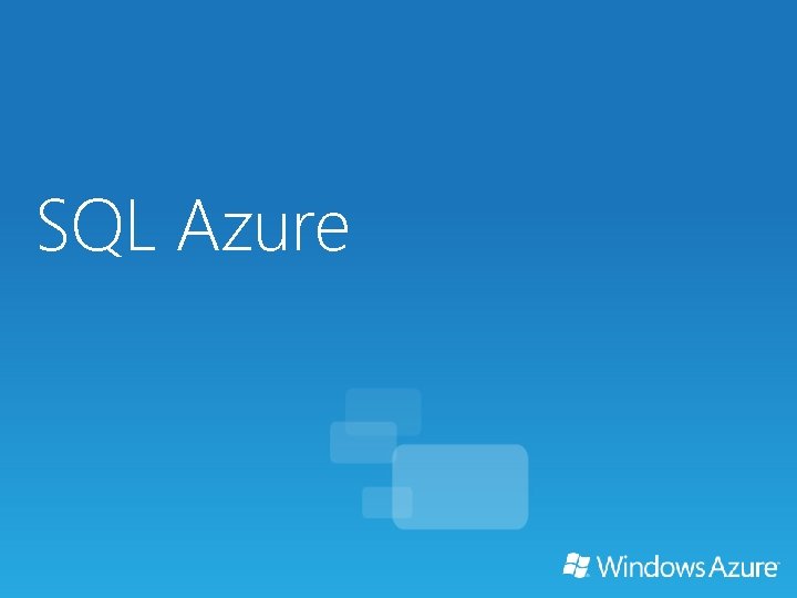 SQL Azure 