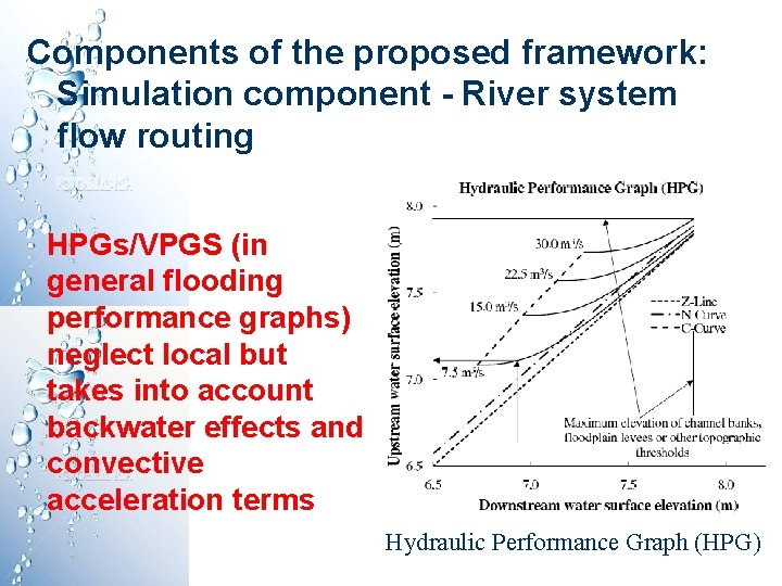 Components of the proposed framework: Simulation component - River system flow routing HPGs/VPGS (in Components of the proposed framework: Simulation component - River system flow routing HPGs/VPGS (in