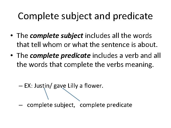 Grammar project By Loreena Cain The 4 Sentence