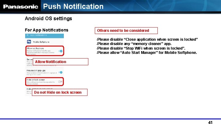 Push Notification Android OS settings For App Notifications Others need to be considered -Please
