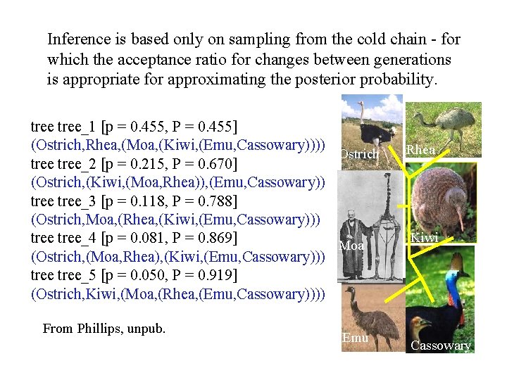 Inference is based only on sampling from the cold chain - for which the