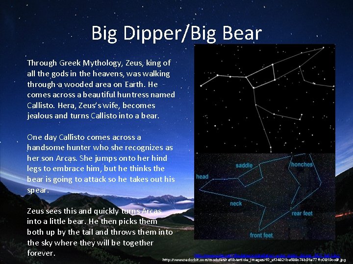 Big Dipper/Big Bear Through Greek Mythology, Zeus, king of all the gods in the
