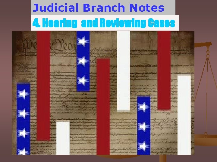Judicial Branch Notes 4. Hearing and Reviewing Cases 