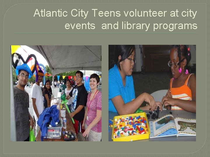 Atlantic City Teens volunteer at city events and library programs 