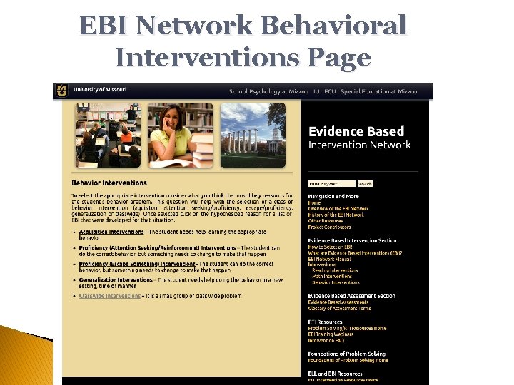 EBI Network Behavioral Interventions Page 