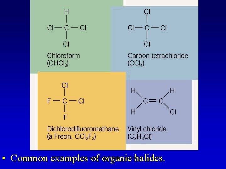 • Common examples www. assignmentpoint. com of organic halides. 