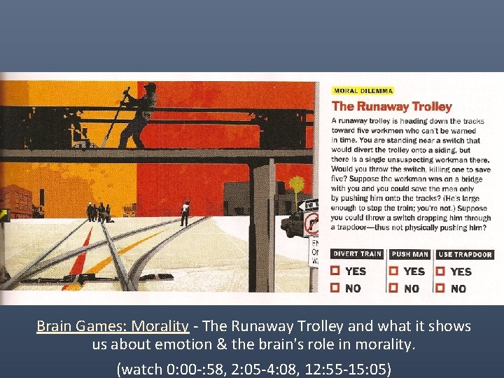 Brain Games: Morality - The Runaway Trolley and what it shows us about emotion