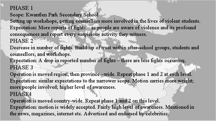 PHASE 1 Scope: Kwantlen Park Secondary School Setting up workshops, getting counsellors more involved