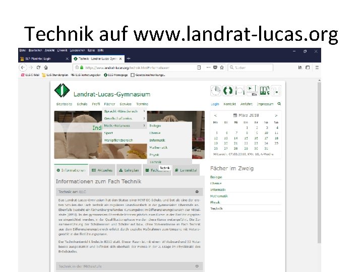 Technik auf www. landrat-lucas. org 