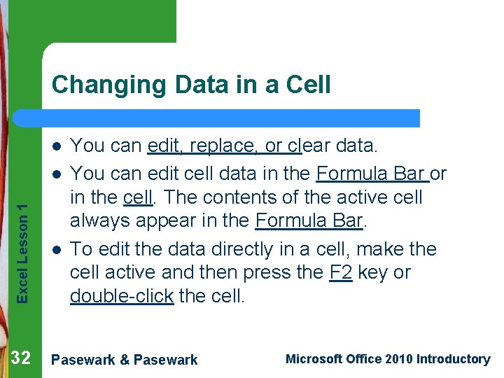 Changing Data in a Cell l Excel Lesson 1 l You can edit, replace,