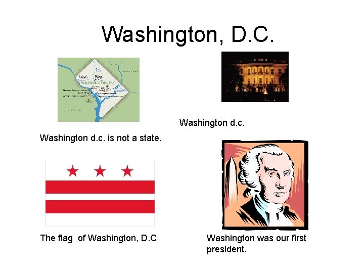 Washington, D. C. Washington d. c. is not a state. The flag of Washington,