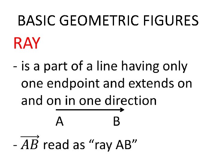 BASIC GEOMETRIC FIGURES • 