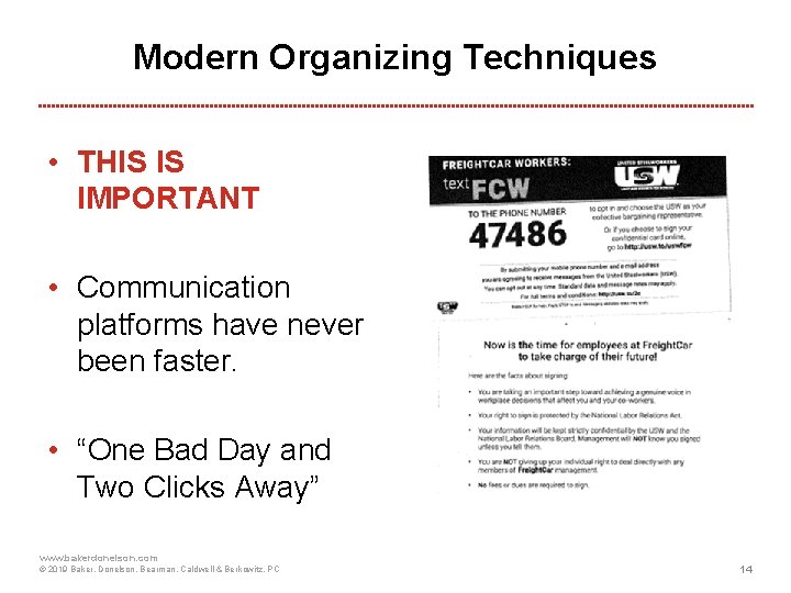 Modern Organizing Techniques • THIS IS IMPORTANT • Communication platforms have never been faster.