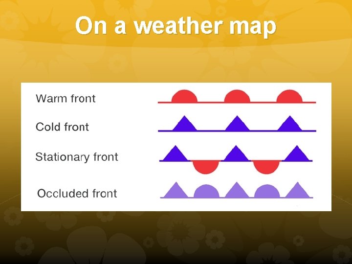 On a weather map 