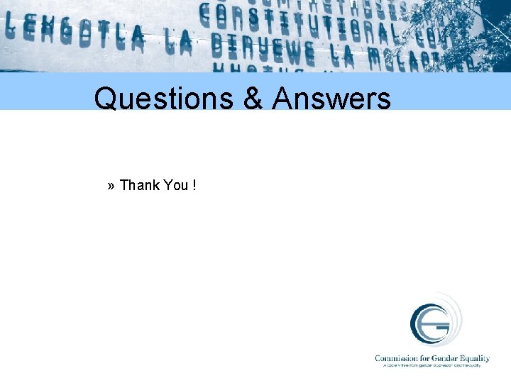 Questions & Answers » Thank You ! 