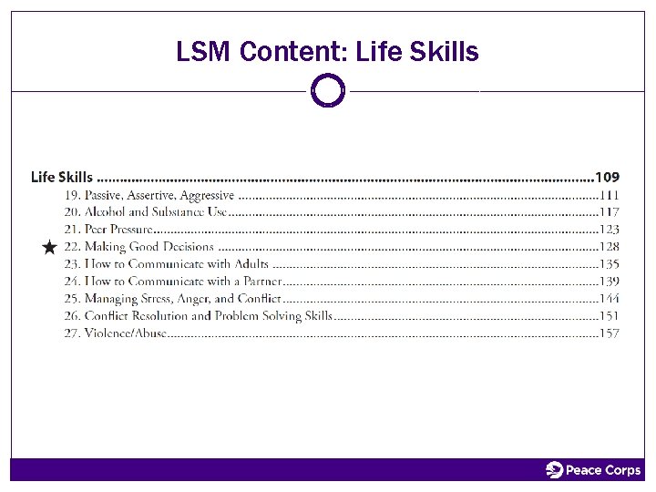 LSM Content: Life Skills 