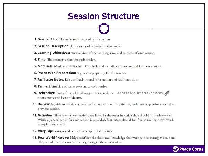 Session Structure 