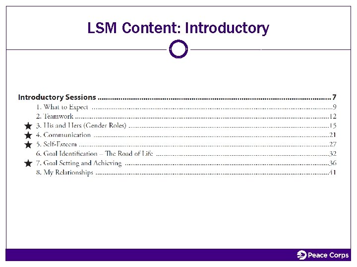 LSM Content: Introductory 