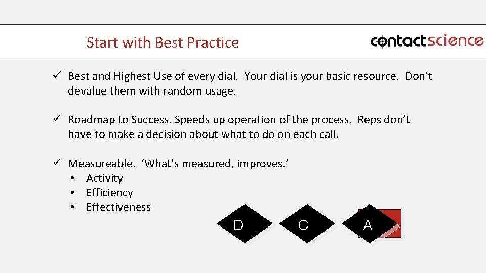 Start with Best Practice ü Best and Highest Use of every dial. Your dial