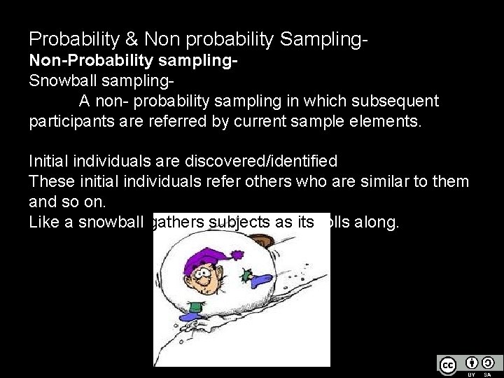 Probability & Non probability Sampling. Non-Probability sampling. Snowball sampling. A non- probability sampling in