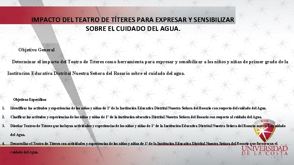 IMPACTO DEL TEATRO DE TÍTERES PARA EXPRESAR Y SENSIBILIZAR SOBRE EL CUIDADO DEL AGUA.