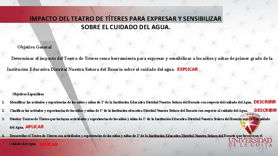IMPACTO DEL TEATRO DE TÍTERES PARA EXPRESAR Y SENSIBILIZAR SOBRE EL CUIDADO DEL AGUA.