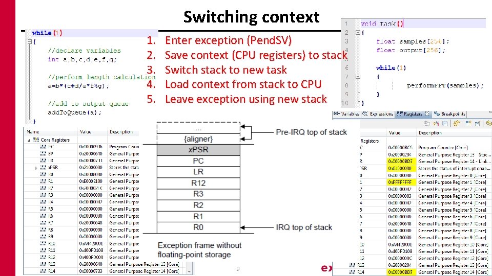 Switching context save context -> ROS 01 Week 4 1. 2. 3. 4. 5.