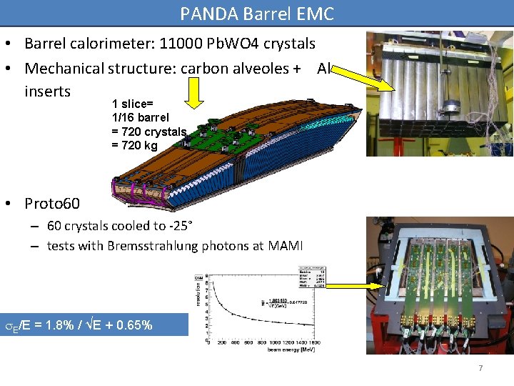 PANDA Barrel EMC • Barrel calorimeter: 11000 Pb. WO 4 crystals • Mechanical structure: