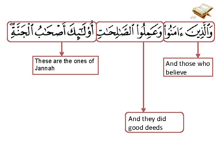 These are the ones of Jannah And those who believe And they did good