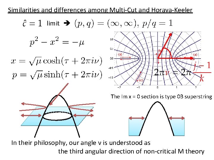 Similarities and differences among Multi-Cut and Horava-Keeler limit The Im x = 0 section
